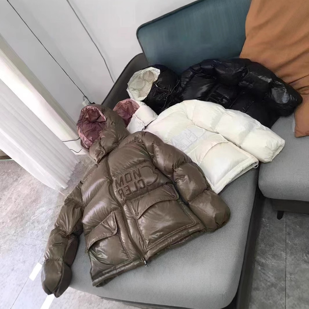 2023 New Thickeneded m mengjia down Jacket for Women with Big Goose Short Khaki Black Bread Jacket 95 White Goose Down