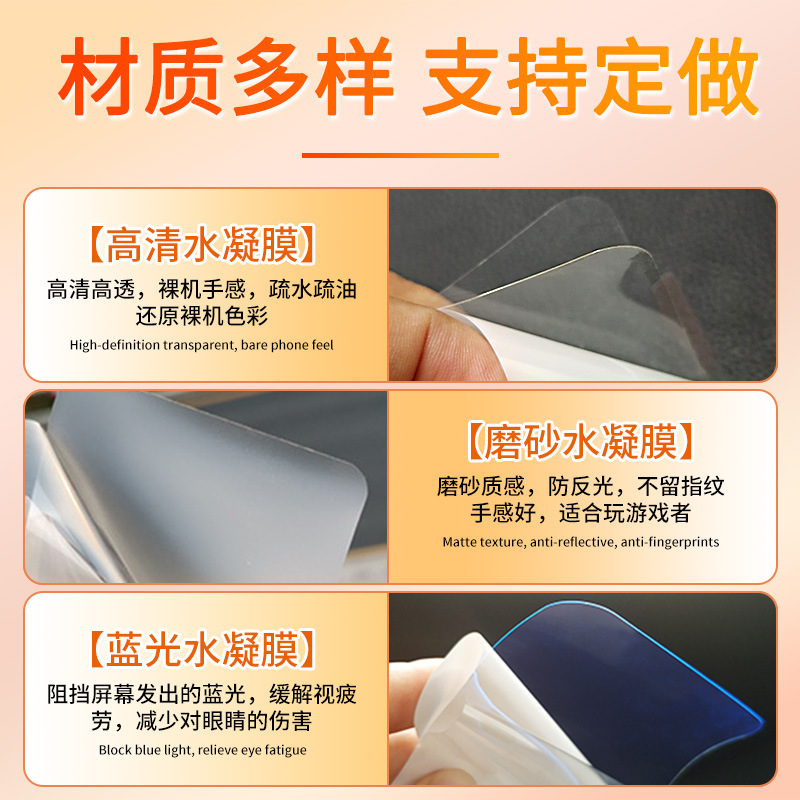 Suitable for Apple 17Promax/Air All-Inclusive Phone Film 16Plus Film Application Tool Protective Film Tpu Hydrogel Film