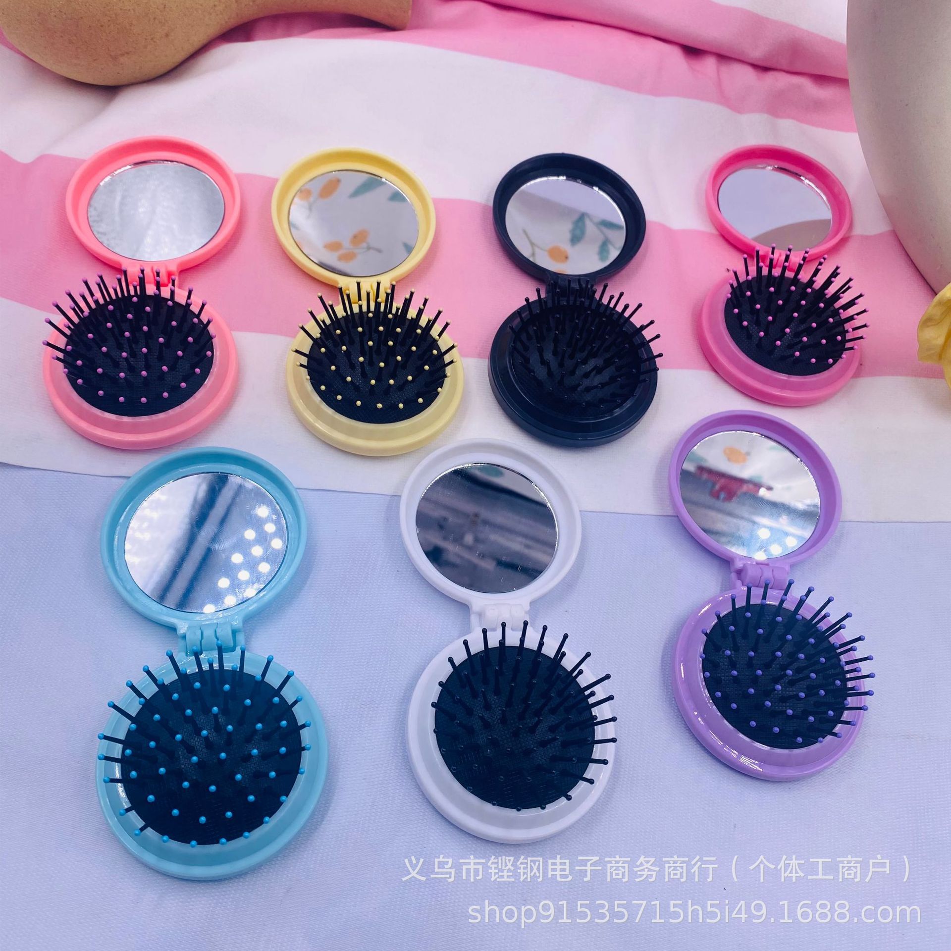 Гребень с воздушной подушкой в нордическом стиле, складной массажный гребень с зеркалом для укладки волос