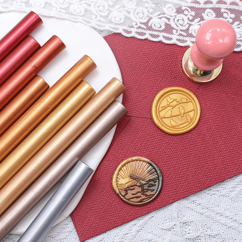 European Color Round Fire Paint Wax Stick 122 Color Fire Paint Wax Stick Golden Retro Fire Paint Seal Wax Stick Envelope Mouth Cheap