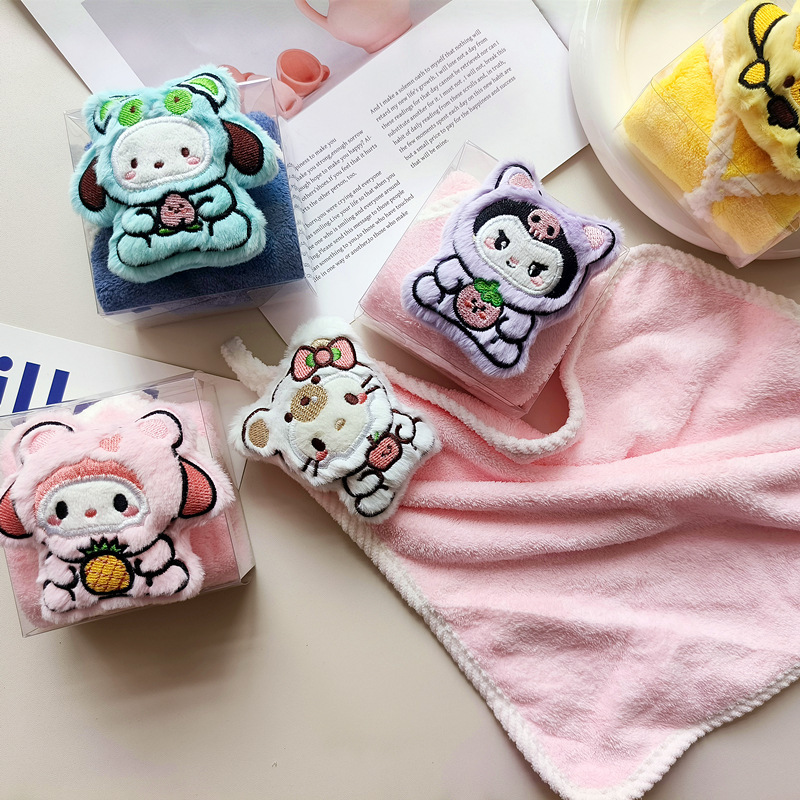 Полотенце Sanrio Melody висячее полотенце в коробке детское милое висячее полотенце коралловый велюр для рук для детского сада