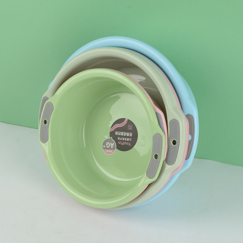 Double-Ear Plastic Basin Household Washbasin Adult Laundry Basin Gift Plastic Washbasin Printed Logo Manufacturer Wholesale