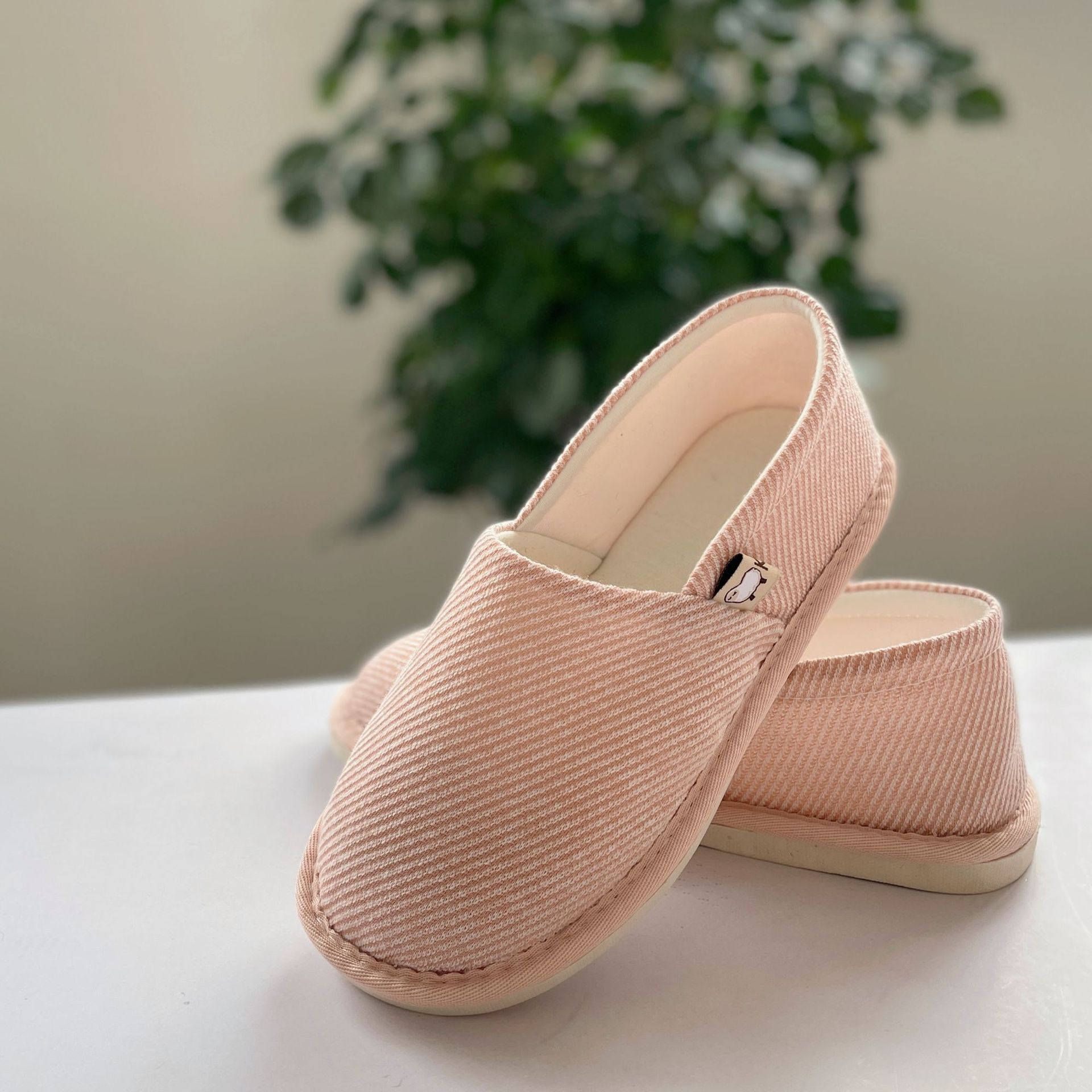 Spring extra-large size spring and autumn home blowing silent soft bottom cotton slippers before and after pregnancy spring and summer moon shoes during pregnancy