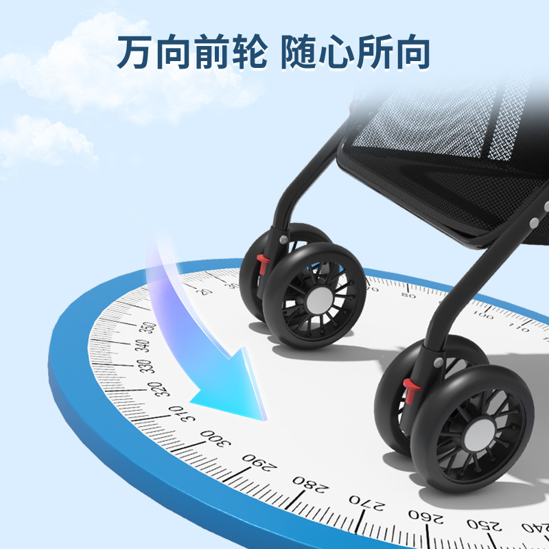 Pet Stroller for Cats and Dogs, Small Dogs and Cats, Teddy Stroller for Outings, Lightweight Folding Cross-Border Hot Sale