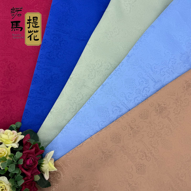 Palace Pattern Embossed Dark Pattern Jacquard Fabric New Chinese Cheongsam Hanfu dress Elastic Retro Blue and White Figure Fabric