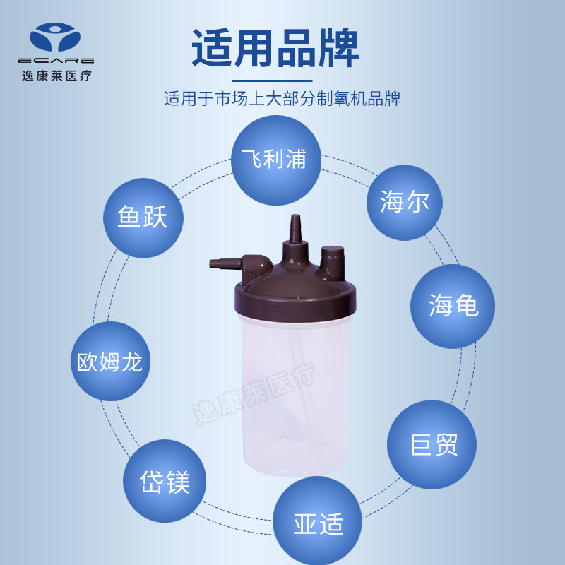 Humidifier Cup Oxygen Concentrator 250ml Oxygen Machine Compatible with Yuyue, Jumao, Omron Accessories, Oxygen Inhalation Water Cup, Environmentally Friendly