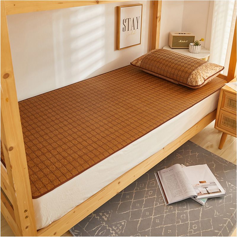 Summer rattan mat 1.5 m 1.8m bed sheet double bed dormitory student summer mat 0.9 foldable 2 m straw mat 1.2