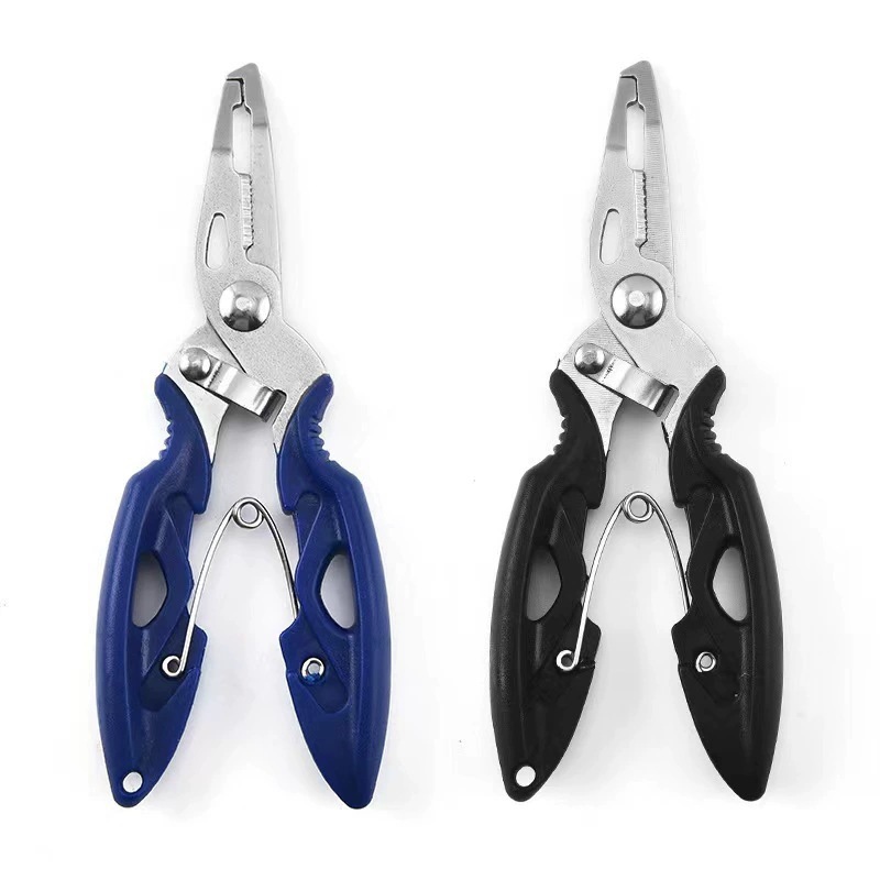 Stainless steel open double ring micro-object fishing tongs special open small double ring small steel ring pe fishing line shear multi-function road sub-tongs