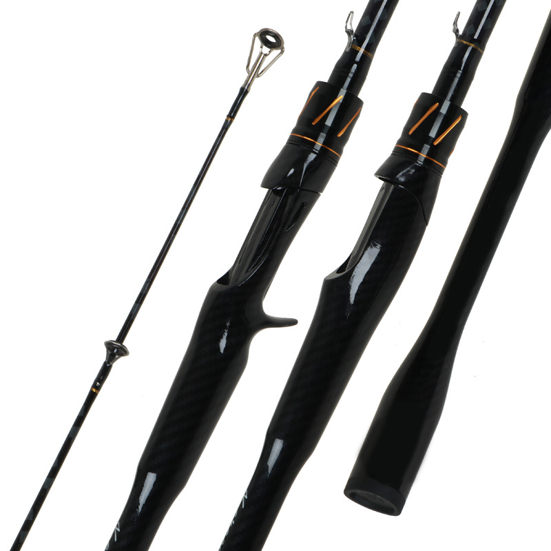 Cross-border New Carbon Road Ya Rod Ultra Light Hard Fishing Rod Bass Braised Mouth Carbon Rod Heikeng Road Ya Rod Remote Cast Rod