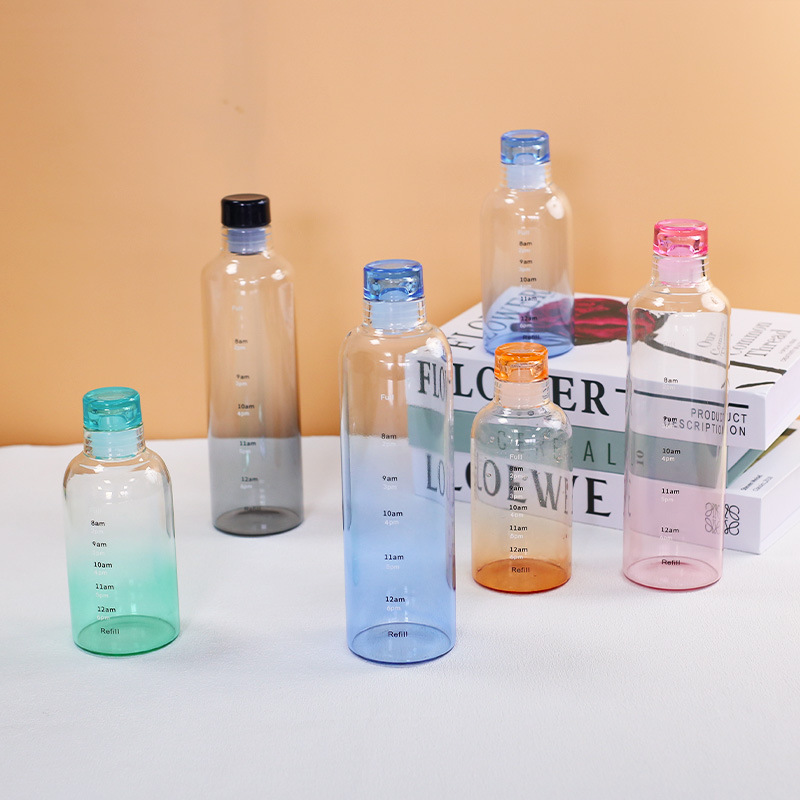 Спортивная водная чашка с горячей водой, цветная, с делением, для женщин, стильная на лето