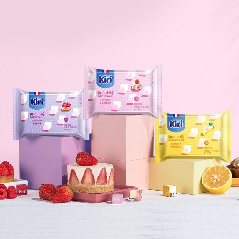 kiri cream cheese Kerui sweetheart cheese block instant cheese imported snacks fruit flavor cheese 78g
