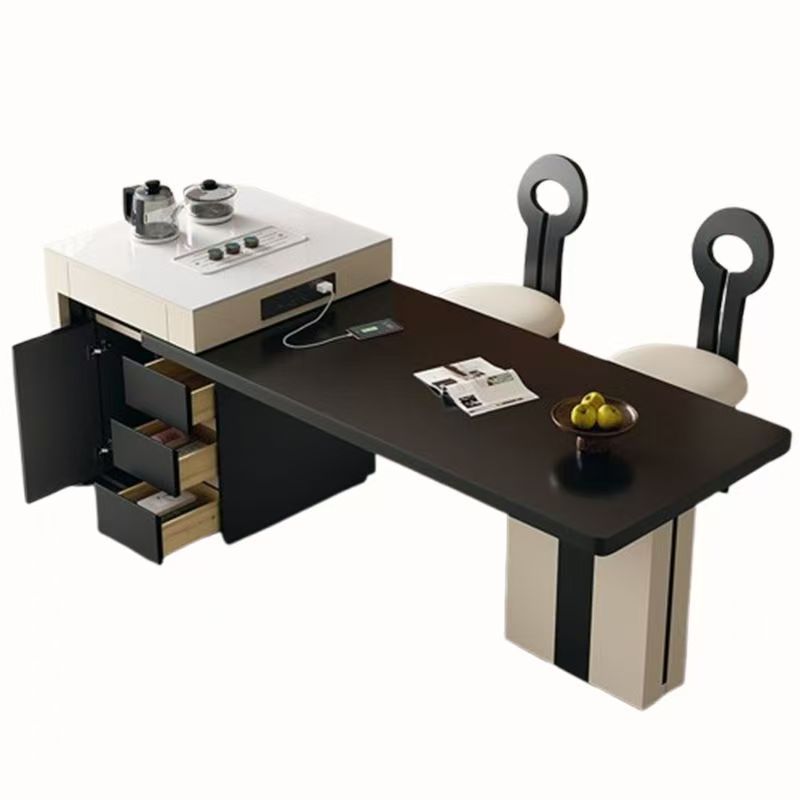 2026 Dining Table for Home Use in the Bedroom, High-End Solid Wood Creative Island Table, Tea Table, Italian Light Luxury, Popular on Xiaohongshu