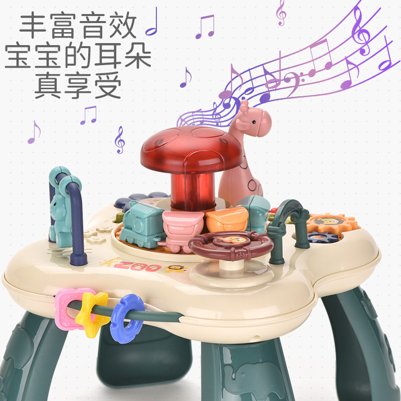 Infant multi-functional electric game table early education Music Toys Enlightenment baby Park children study table wholesale