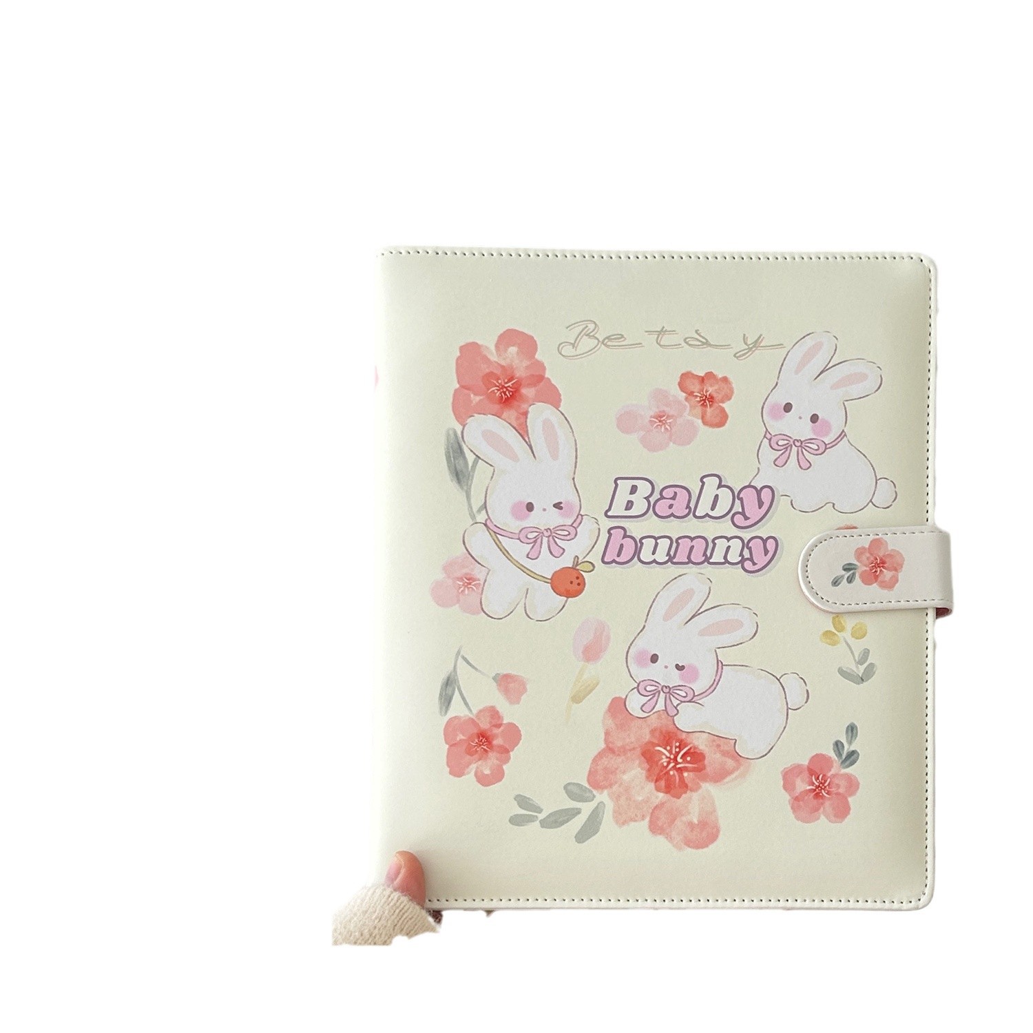 PU loose-leaf 6-hole photo album rose meow mi A5 widened four-square cute cartoon magnetic buckle 3 inch star album