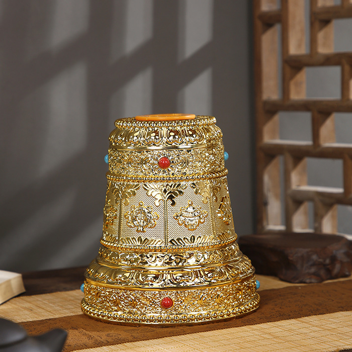 Электрическая ручная крутилка электрическая вращающаяся база смола Тибетский стиль Двухцветный выбор ручной крутилки Лотос Восемь благоприятных