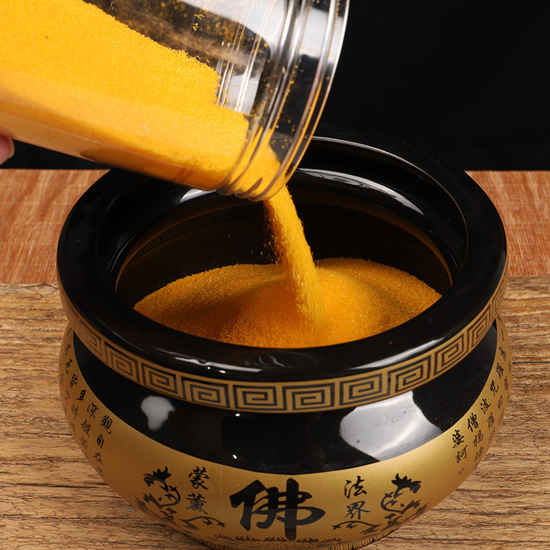 Ready Supply of Golden Jade Mingsha, Incense Gold Sand for Buddha, Incense Burner Sand, Yellow Sand Mineral