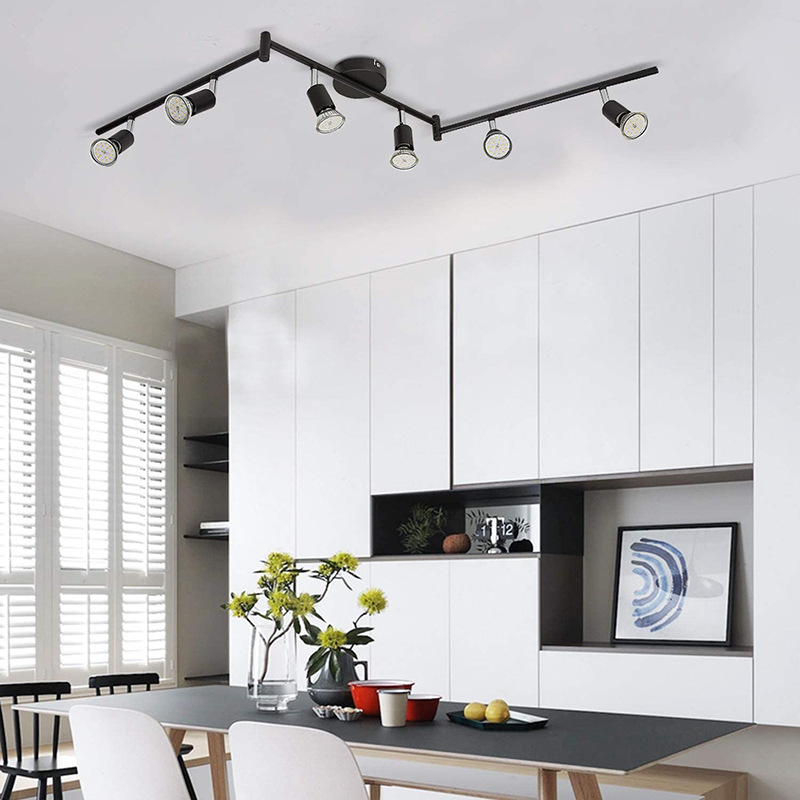 Cross-Border 4-head led spotlight ceiling spotlight exhibition hall open-mounted background wall kitchen adjustable spotlight