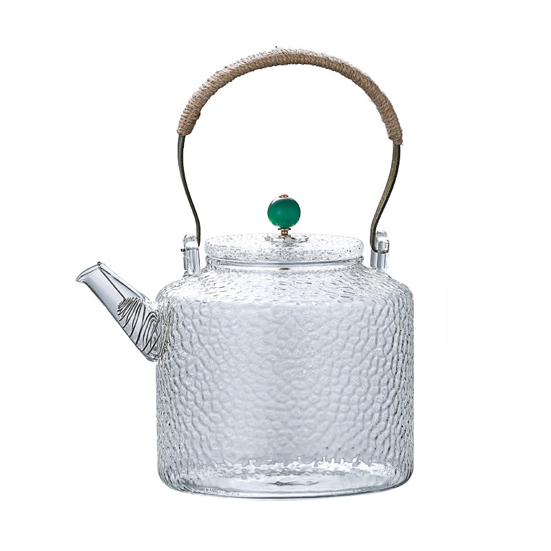 High Temperature Resistant Hammered Glass Handle Water Kettle Electric Ceramic Stove Teapot Water Kettle Steamed Tea Teapot Kung Fu Tea Set No