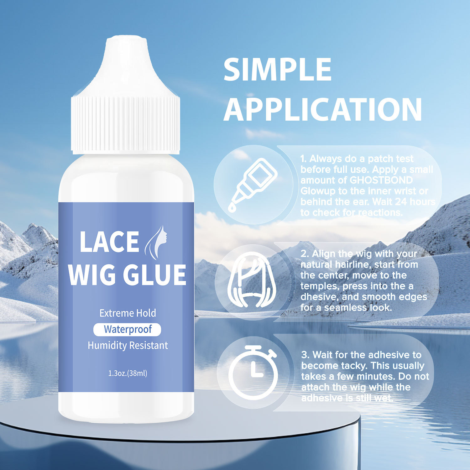Cross-border Amazon Lace wig glue does not hurt skin sticky lace headgear durable and strong waterproof