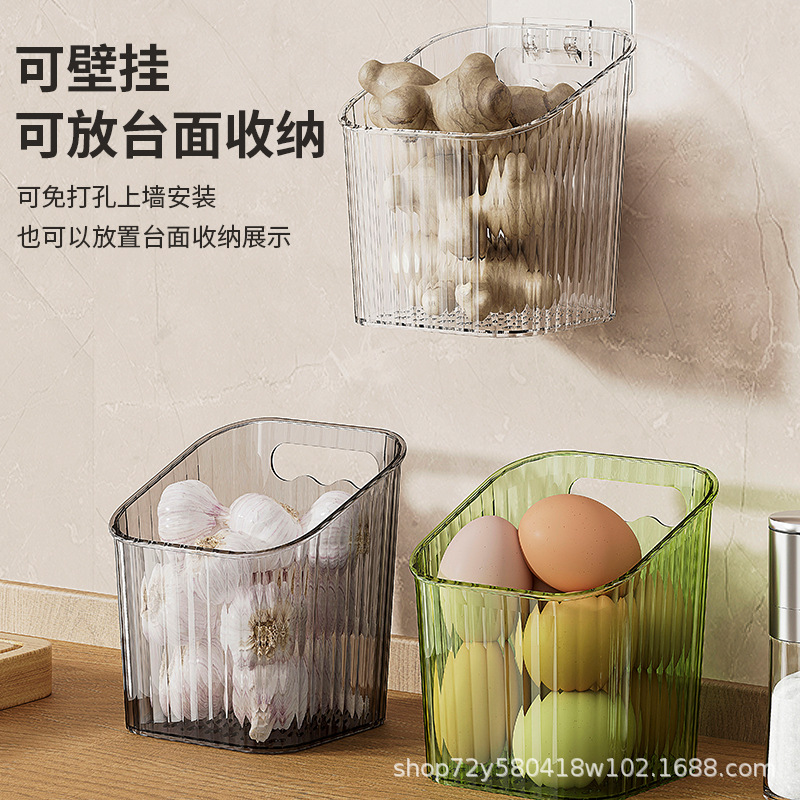 Корзина для хранения имбиря и чеснока, настенная корзина для хранения, зажим для чеснока