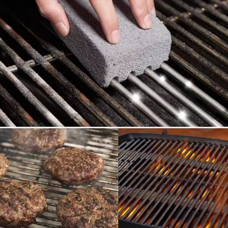 Cleaning stone explosion barbecue cleaning brick small gray brick BBQ barbecue grill grill tray cleaning tools oil cleaning pumice stone