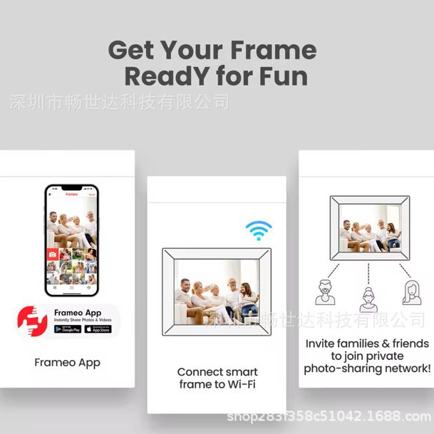 10inch Digital Photo Frame 32g Electronic Photo Album Mobile Phone Photo Playback Wifi Touch Screen Wifi Transmission Touch Screen Model