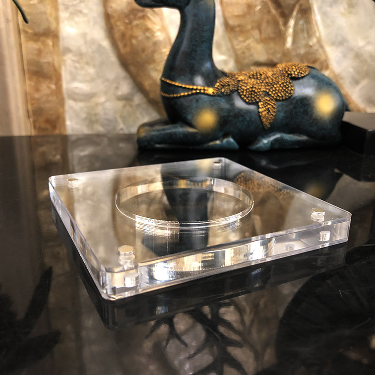 Acrylic bar display card brick Crystal photo frame decoration table storage high transparent strong magnetic goo card badge millet badge