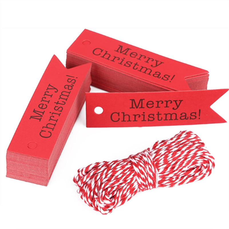 Brown Packing Paper Swallowtail Thank You Tag Baking Packaging Tag Card Christmas Decoration Message Label