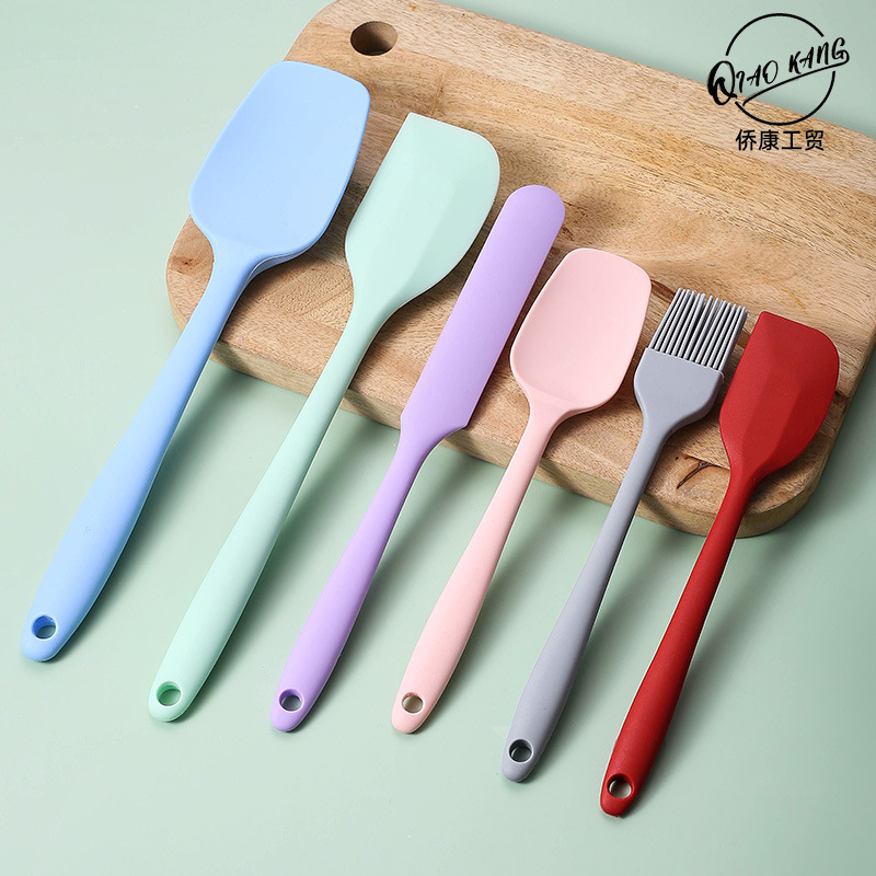 Силиконовый скребок для выпечки, цельная большая силиконовая кремовая лопатка, набор для скребков для нуга