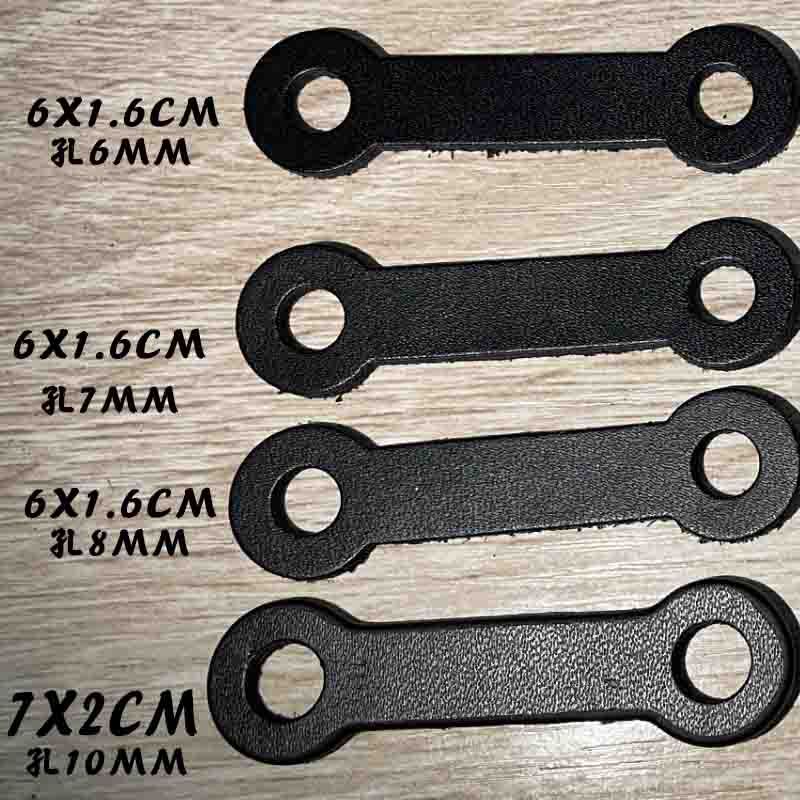 8-character leather buckle rope cowhide two-layer genuine leather two-eye oil edge UV printing processing screen printing perforated three or four holes adjustment leather auxiliary