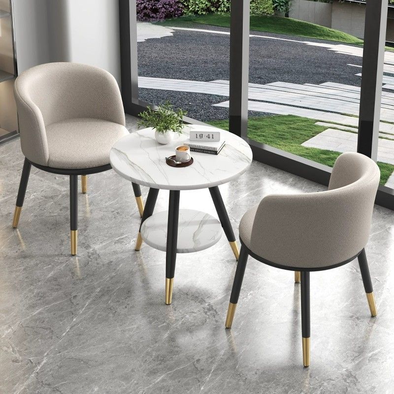 Light Luxury Balcony Table and Chair Three-piece Set Internet Popular One Table and Two Chairs Creative Leisure Table Simple Reception