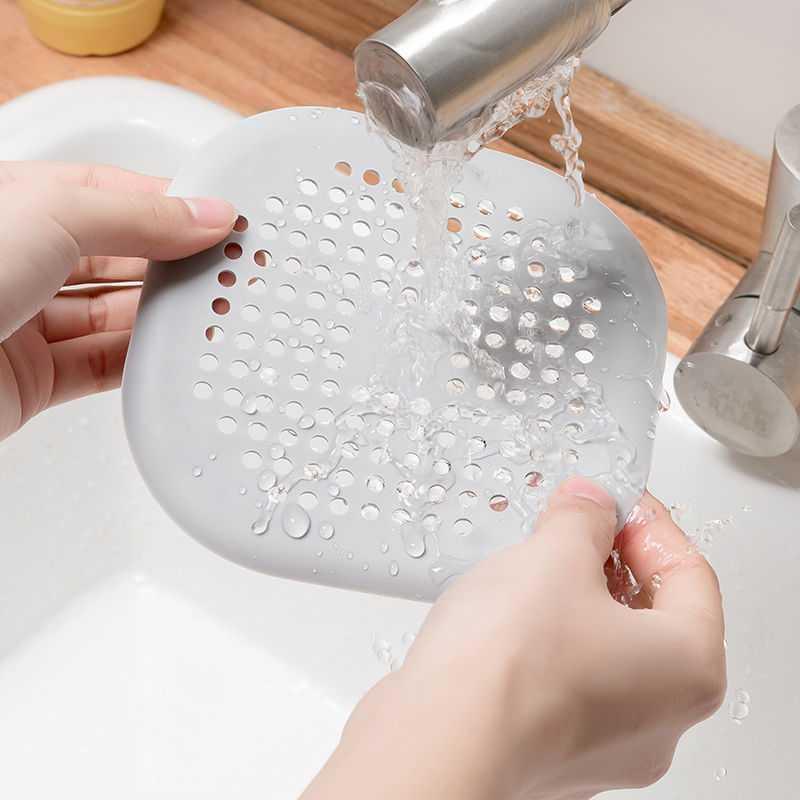 Direct Selling square silicone drain cover household kitchen bathroom anti-blocking sink floor drain filter artifact