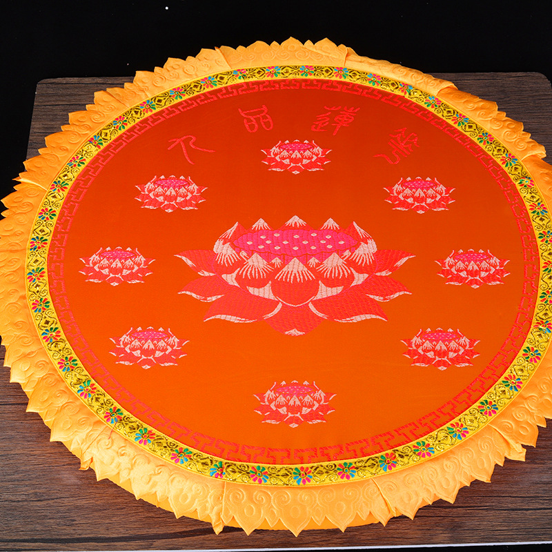 Buddha Supplies Worshiping Mat Kneeling Mat Lotus Worshiping Mat Buddha Ritual Futton Meditation Cushion Home Temple Kowtow Big Kneeling Mat