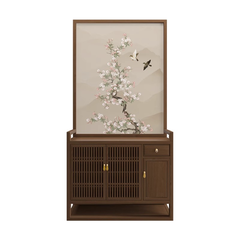Wholesale Entrance Cabinet, Home Partition, New Chinese Style Solid Wood Small Cabinet, Shoe Cabinet, Integrated Cabinet, Custom Display Cabinet