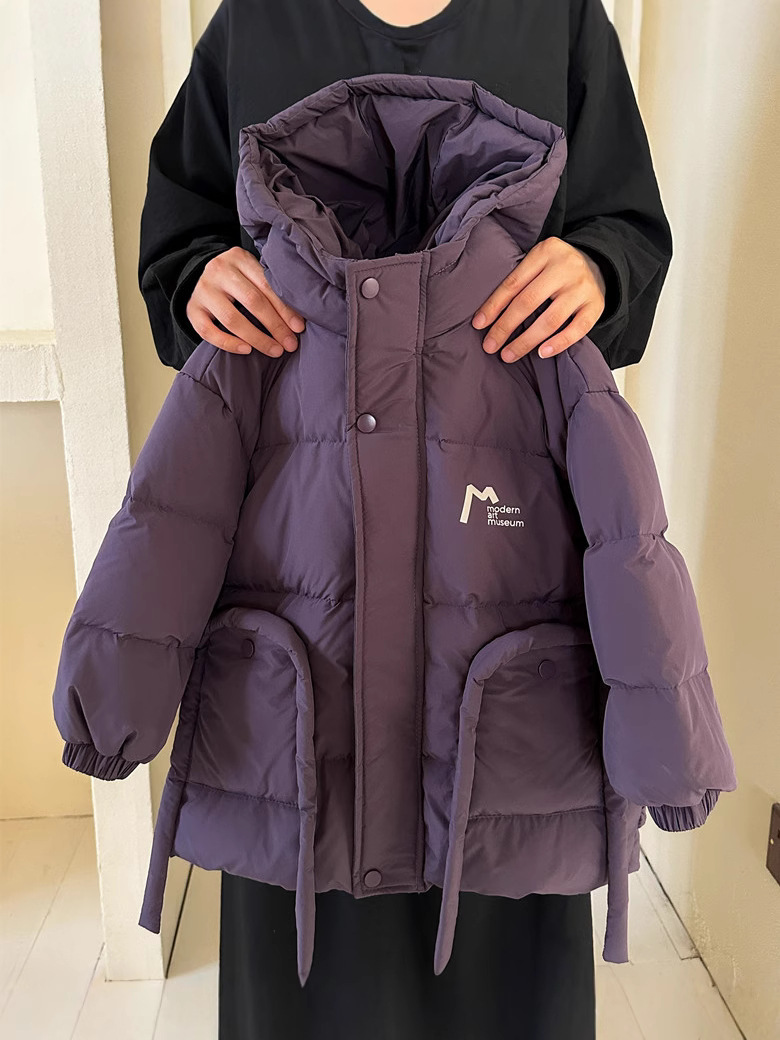 2025 Boys Korean Style down Jacket Foreign Trade Children's Clothing Children's Hooded White Duck down Jacket Children's Winter Clothes Warm Clothes