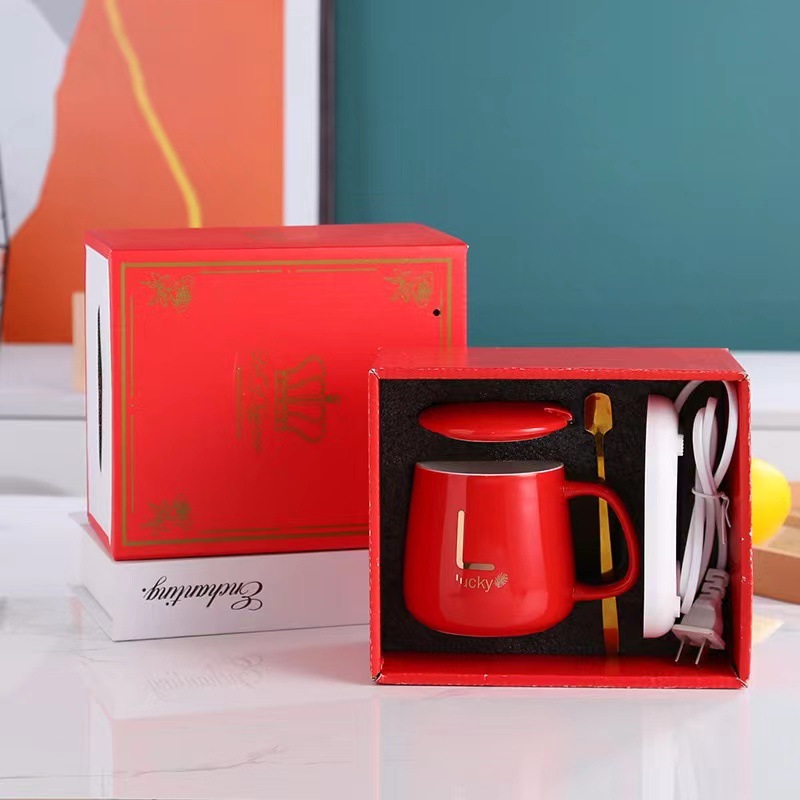 Cross-border 55-degree constant temperature Cup European standard American standard USB plug heating coaster warm Cup Gift Gift Gift mug