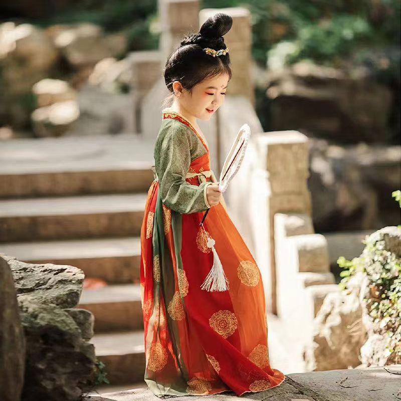 Girls Han Dynasty Spring and Autumn 2025 New Ancient Costume Chinese Style Baby Girl Super Fairy Princess Summer Style Dunhuang Ancient Style Tang Suit