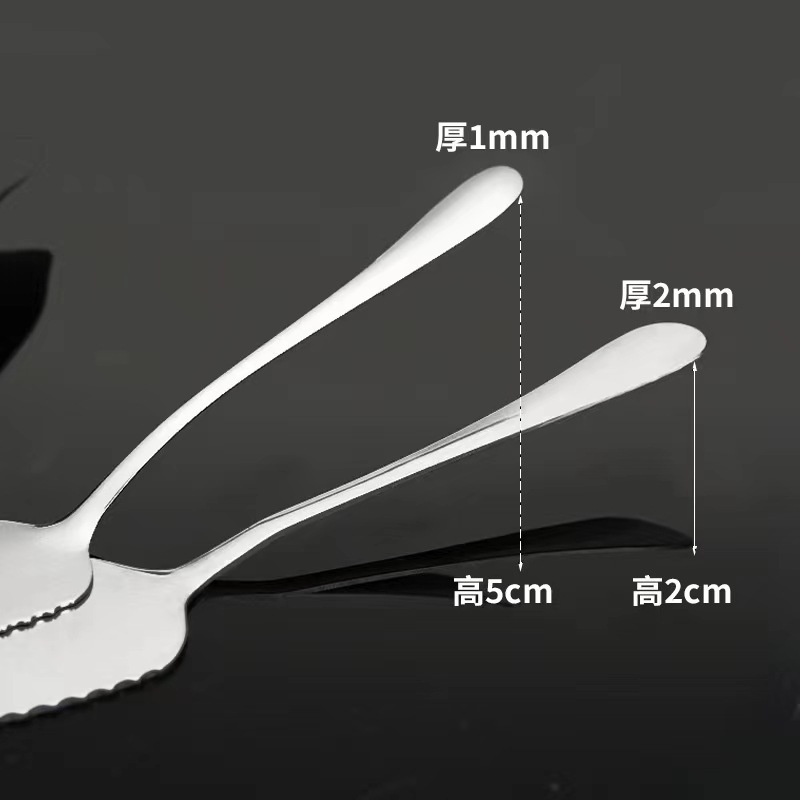 Stainless Steel Cake Shovel Birthday Dessert Knife Toothed Cheese Shovel Household Kitchen Triangle Pizza Shovel Knife Baking Tools