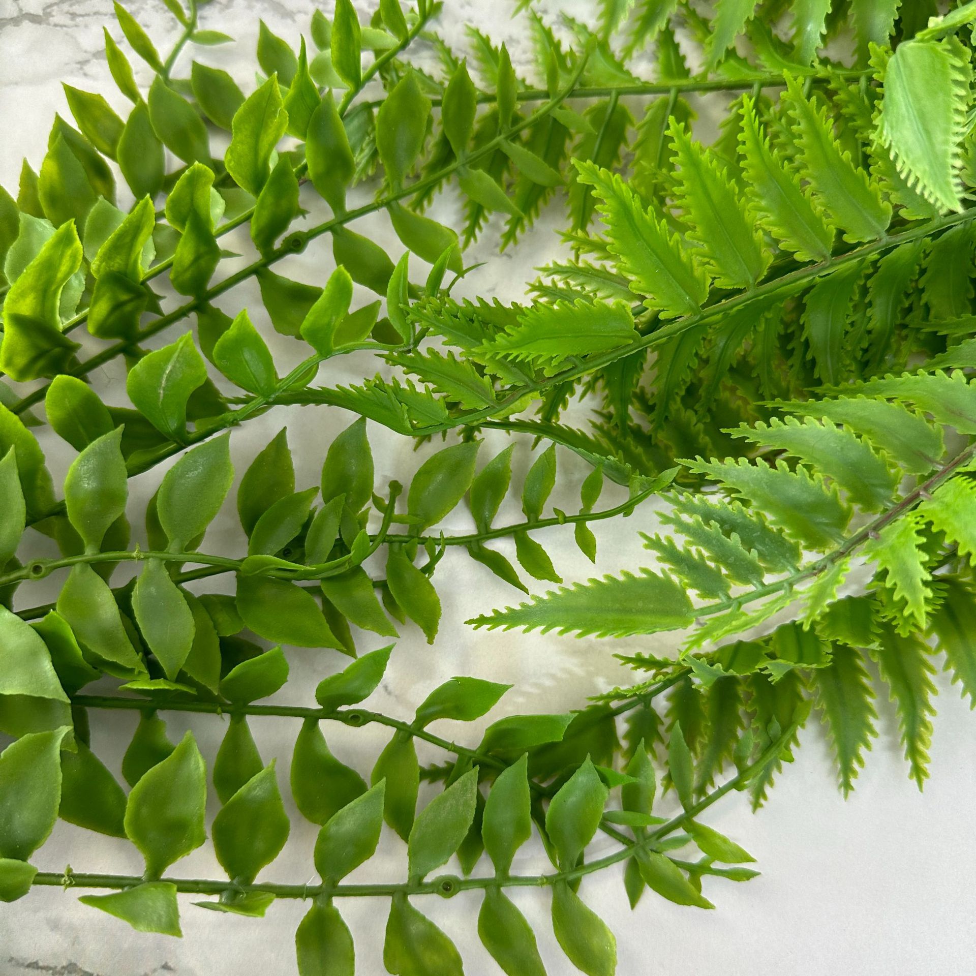 Simulated 13-Pronged Soft Rubber Fern Leaf Home Decoration Fern Simulated Plant Wall Flower Arrangement Accessories Photography Props