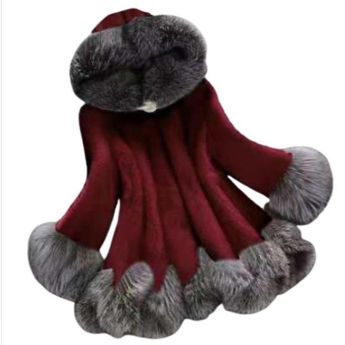 Cross-border Autumn and Winter New Women's Imitation Fur Coat Mid-length Mink Velvet Fox Fur Women's Coat Europe Station