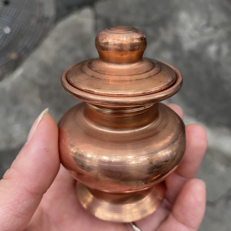 Мини-бутылка из чистой меди, большая спираль с резьбой