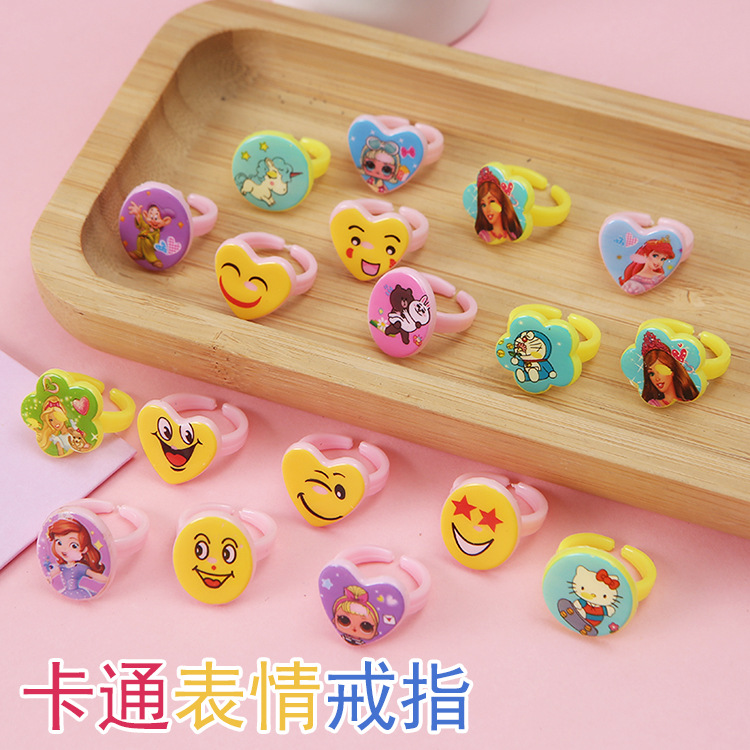 Мультяшное акриловое кольцо, игрушки для детского сада, подарок на День детей, маленькие игрушки оптом