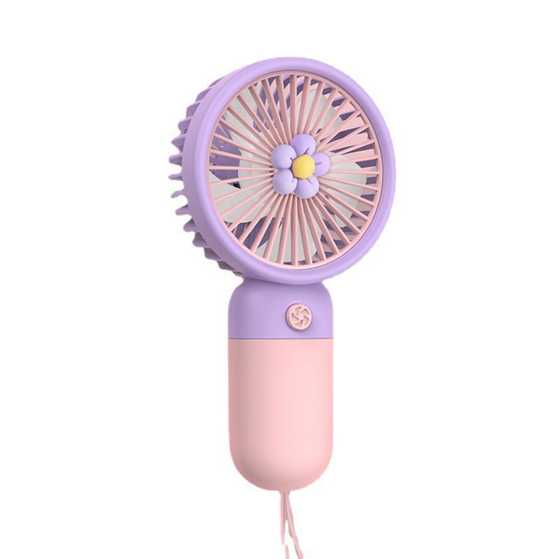Children's Handheld Small Fan Student Gift Portable Cartoon Mini Portable Charging Small Desktop Electric Fan