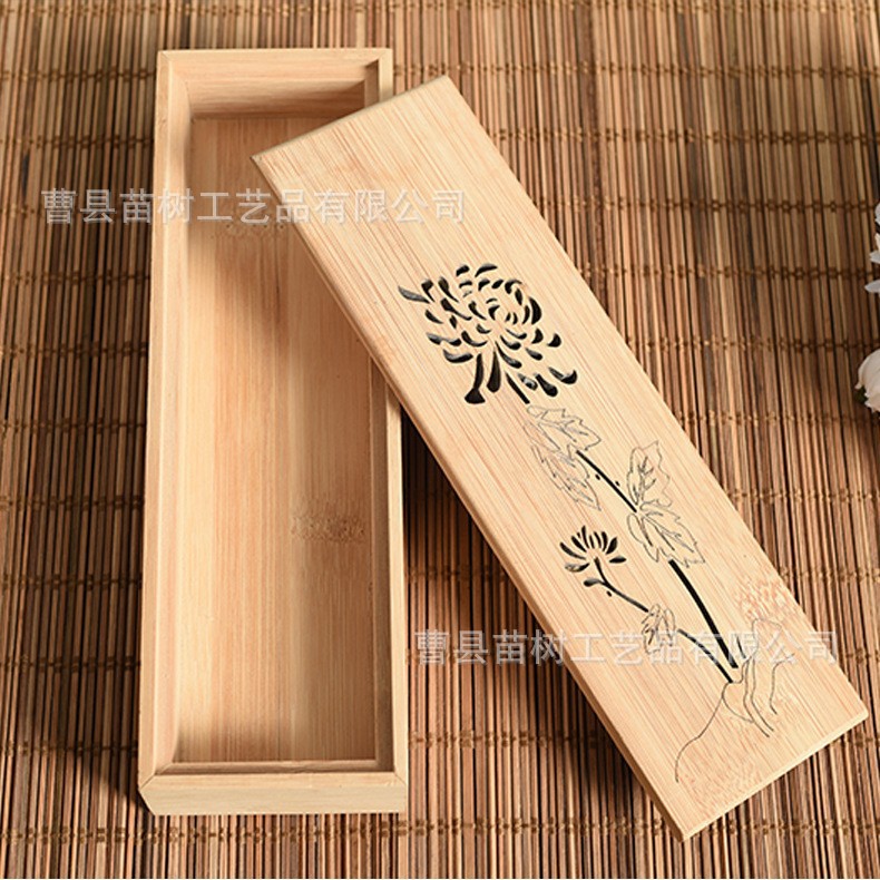 Hollow Rectangular Bamboo Tea Wooden Box Square Wooden Box Wooden Tea Packaging Box Tea Box Bamboo Box
