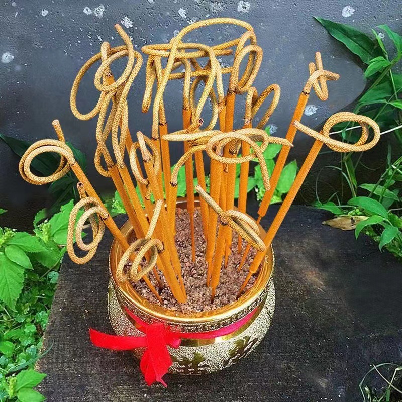 Roll money incense smokeless sandalwood bamboo stick incense home Buddha worship incense for Buddha incense golden incense temple Buddha worship Guanyin incense
