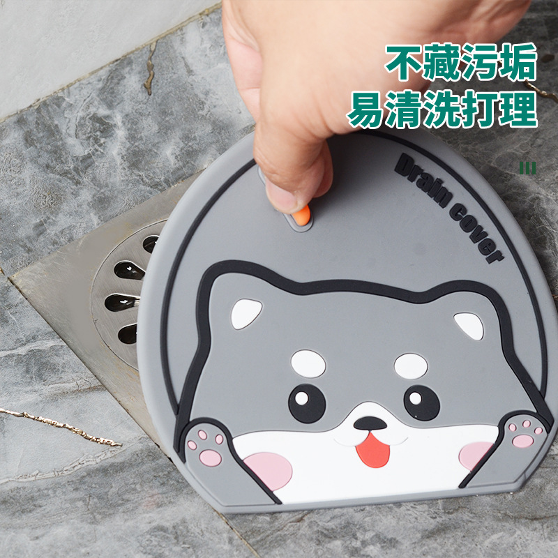 Floor Drain Cover Bathroom Kitchen Insect-Proof Deodorizing Floor Drain Cover Soft Glue Sewer Sealing Deodorant Floor Drain Cover