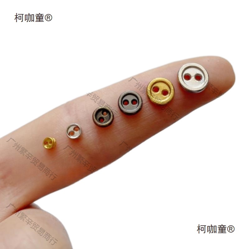Super Mini Two-Eye Metal Buttons 3Mm4Mm5Mm6Mm7Mm8Mmob11Bjd Small Cloth Doll Clothing Auxiliary Metabo