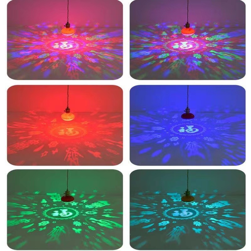 1 Million In-Stock Orders Will Bring Instant Wealth, Fortune Character Seven-Color Changing Atmosphere Lantern, 2026 Spring Festival Festive Projection Lamp