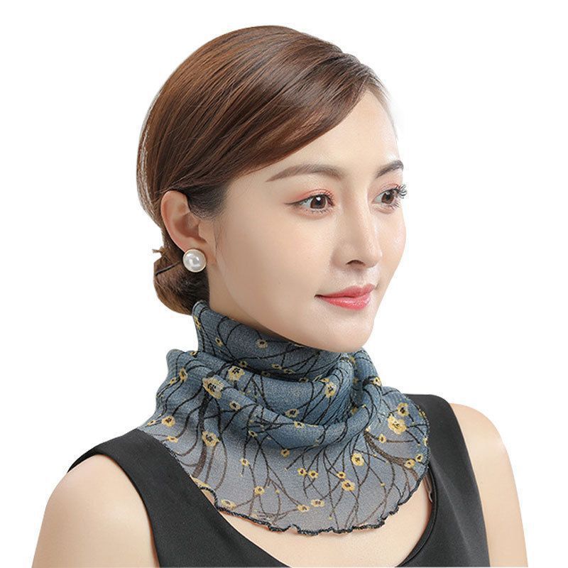 Sun Protection Mask, Summer Sun Protection Silk Scarf, Ice Silk Women's Cycling Anti-Uv Neck Protector, Neck Scarf, Trendy Scarf
