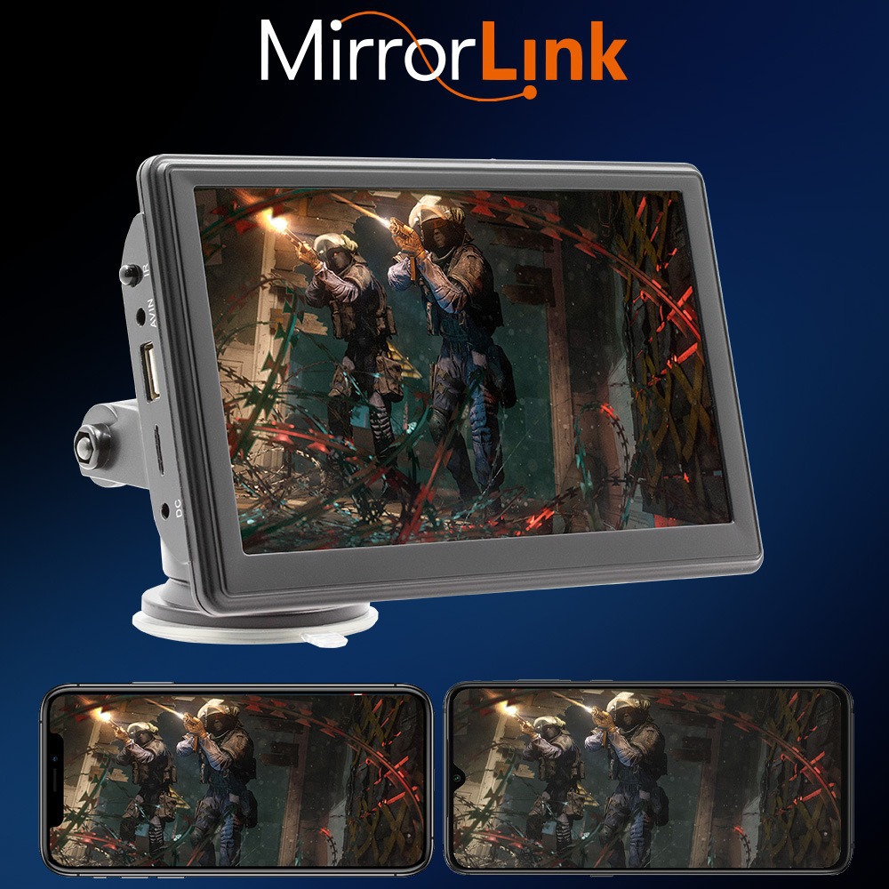 Cross-border new 7-inch portable wireless Carplay car MP5 player multimedia Bluetooth card host